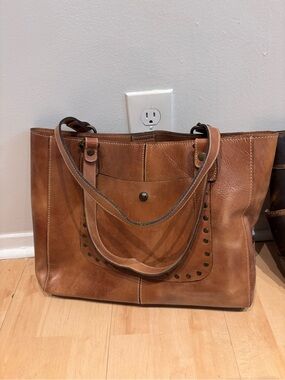 Patricia Nash Classic Tan Leather Tote Bag – Everyday Shoulder Handbag